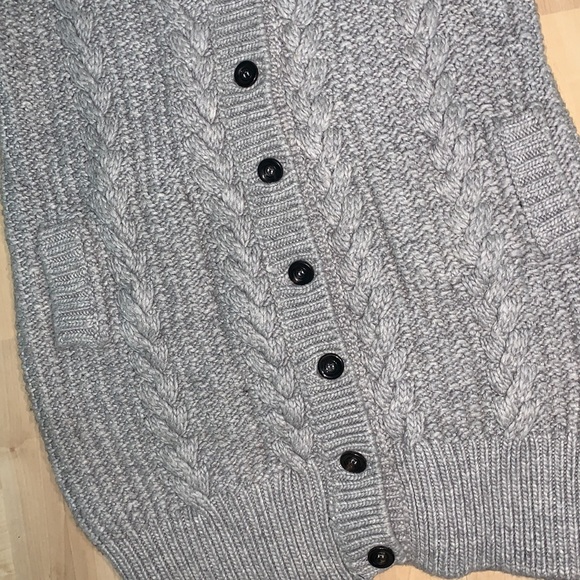 ADAM LIPPES Adampluseve Heavy Wool blend cable knit cardigan sweater - Picture 5 of 9